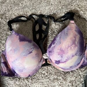 Victorias Secrent PINK Purple Yellow Marble Everywhere Push Up Bra